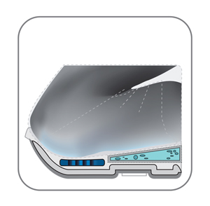 illustration kneepad sectional view